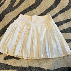 ALO Athletic White Pleated Skirt